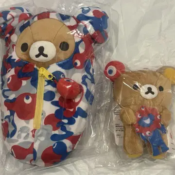리락쿠마 밈쿠밈쿠 오사카 간사이 엑스포 봉제 인형 2종 세트