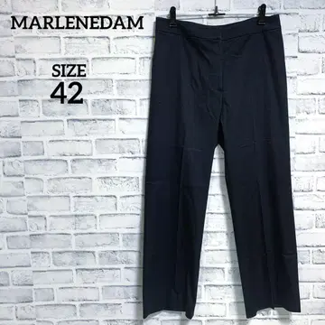 [ MARLENEDAM ] 마렌담 블랙 스트레이트 슬랙스 팬츠