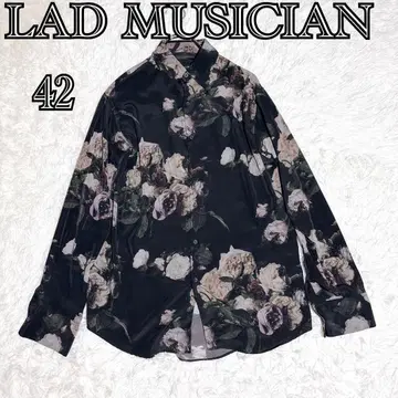 LADMUSICIAN 래드 뮤지션 꽃무늬 긴팔 셔츠 블랙 장미
