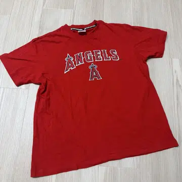 ANGELS 빨간색 T셔츠 코튼