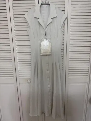 MOUSSY 슬리브리스 셔츠 원피스 M 아이보리