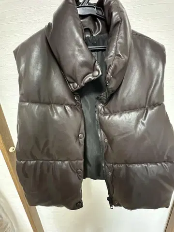 자라 브라운 다운 베스트 L
