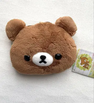 리락쿠마 차이로이코구마리 낚시릴이 달린 교통카드 지갑 봉제 인형
