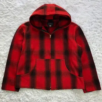 USA제 MONOGRAM 옴브레 체크 울 후드티 [M] 섀도우 체크