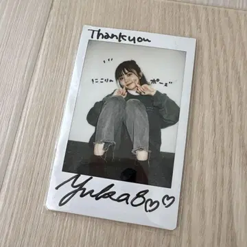 타카나시 유카 친필 사인 폴라로이드