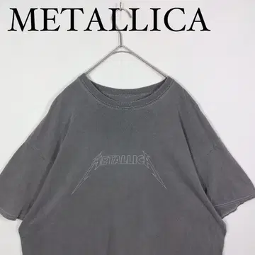 METALLICA 메탈리카 빈티지 가공 티셔츠 밴딩 밴드 티셔츠 L