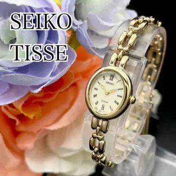 작동 손목시계 SEIKO TISSE 세이코 골드 로마 숫자 E89
