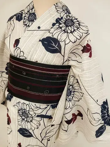 면 린넨 유카타 톨 사이즈 화장 70cm