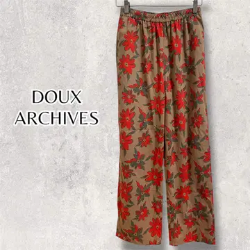 DOUX ARCHIVES 두아르시브 플라워 프린트 와이드 팬츠 F