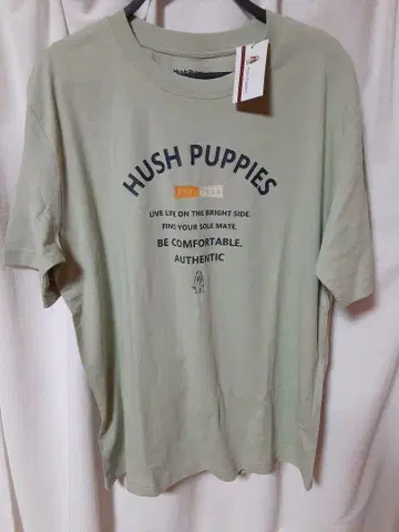 HUSH PUPPIES 프린트 티셔츠 라이트 그린