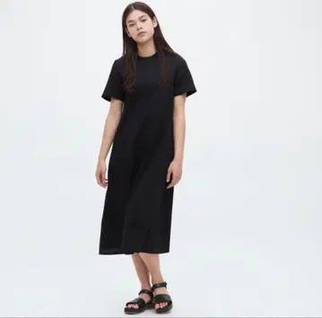 머서라이즈 코튼 A 라인 원피스 유니클로 UNIQLO 2장 세트