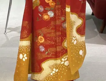 후리소데 꽃무늬 자수 시보리 있음
