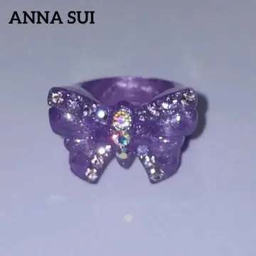 안나수이 ANNA SUI 반지 15호 사이즈 퍼플 새상품급