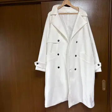 cussil 화이트 체스터 코트 M