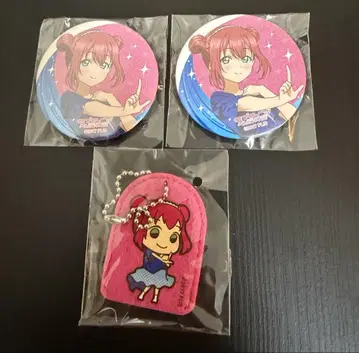 Aqours 라이브 가챠 쿠로사와 루비 캔뱃지 펠트 퍼펫 세트