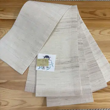 죽선 린넨 반폭 오비 자연색 무지 유카타 여름 기모노
