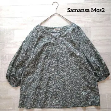 Samansa Mos2 사만사 모스모스 꽃무늬 V넥 블라우스 F