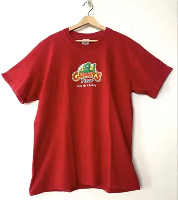 GUMBY'S Pizza 티셔츠 빨간색 구제 의류