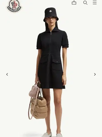 Moncler 블랙 집업 원피스