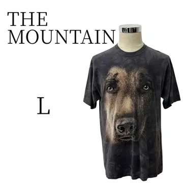 THE MOUNTAIN 개 얼굴 프린트 티셔츠 L