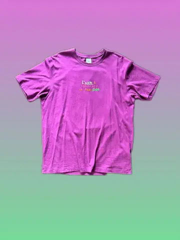 자라 ZARA 보라색 XL 티셔츠 자수 디자인 아티스트