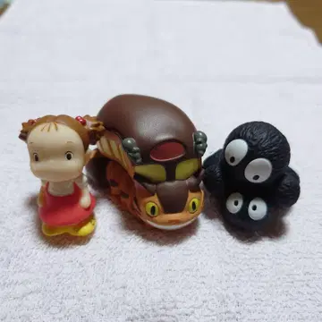 지브리 손가락 인형 소프트 비닐 이웃집 토토로 메이 사츠키 피규어 세트