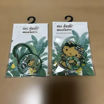 산리오 헬로키티 아크릴 카라비너 & 아크릴 스탠드 키링 세트