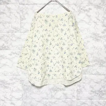 7부 소매 미니 꽃무늬 블라우스/피쉬테일 보트넥 라운드 헴 성숙/러블리