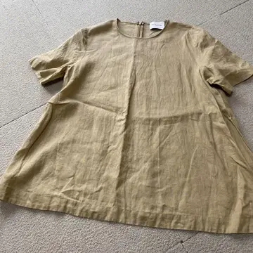 UNITED ARROWS 베이지 린넨 반팔 튜닉