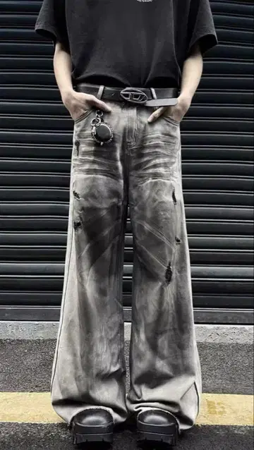 eluva MaxDstr Dirty Dark 데님 Pants 데님