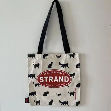 STRAND 검은 고양이 프린트 에코백