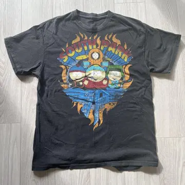 South Park 티셔츠 블랙 구제 의류