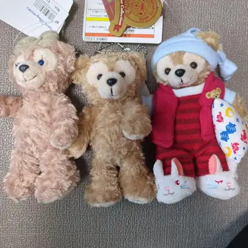 더피 봉제 인형 배지 3개 세트