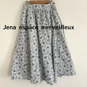Jena espace merveilleux 꽃무늬 플레어 스커트