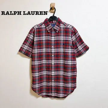 RALPH LAUREN 코튼 100% 버튼 다운 셔츠 레드