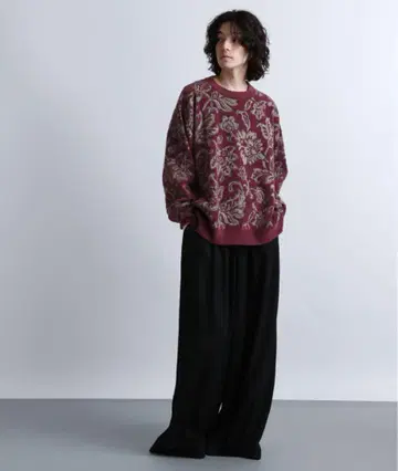HARE 몰 자카드 플라워 풀오버