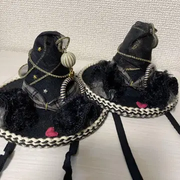 슈퍼돌피용 고양이 귀 모자 마법사 마녀 검은 고양이