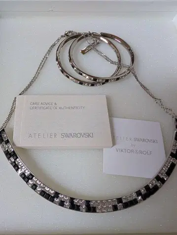 ATELIER SWAROVSKI 스와로브스키 목걸이 귀걸이 세트