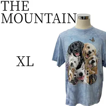 THE MOUNTAIN 강아지 패턴 T셔츠 XL