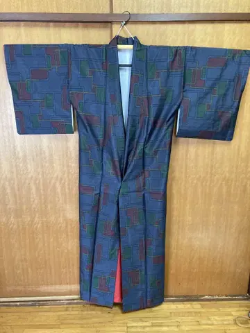 기모노 블랙 오시마 명주