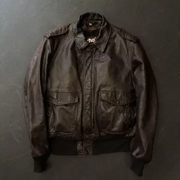 Schott G-1 A-2 플라이트 자켓 184SM 가죽 브라운
