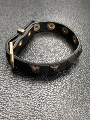 Hand Paint Leather Studs Blacelet Black