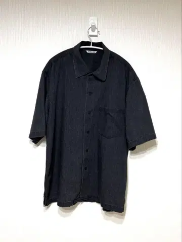 AURALEE DENIM HALF SLEEVED SHIRT