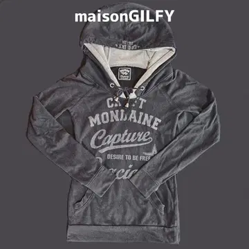 maisonGILFY 다크 그레이 후드티 y2k 헤이세이 갸루
