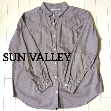 SUN VALLEY 옥스 긴팔 셔츠 더스티 퍼플~핑크 M 사이즈