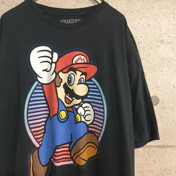SUPER MARIO/USED 프린트 티셔츠/마리오/점프/닌텐도