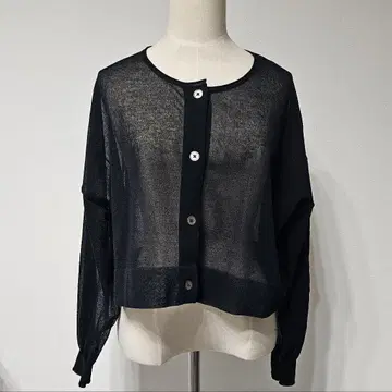 IENA 이에나 FILMY COTTON 가디건 시어 블랙