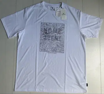 snoe peak 화이트 지형도 디자인 T셔츠 택 포함 새상품