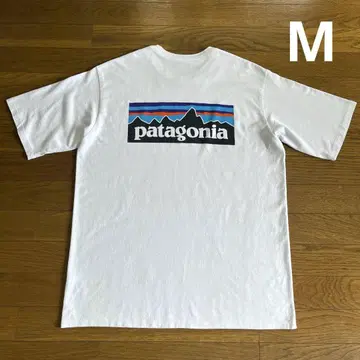 FA20 Patagonia 티셔츠 M 화이트 양면 프린트 로고