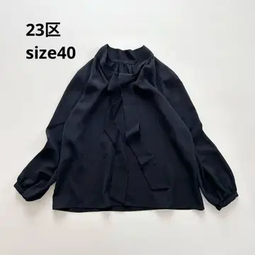 23구 리본 디테일 개더 2way 블라우스 보타이